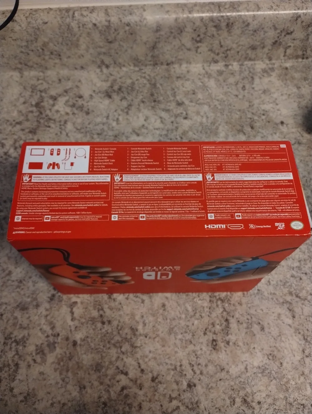 Nintendo Switch Console with Blue and Red Joy-Con NWT